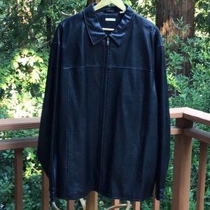 Halogen Leather Jacket XXLL New & Lands End Polo